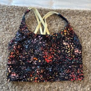 Lululemon size 4 Colorful Splatter Print Sports Bra
